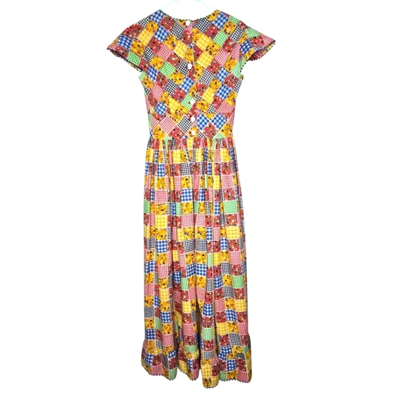 Colorful Patchwork Maxi Dress - Picture 2 of 7